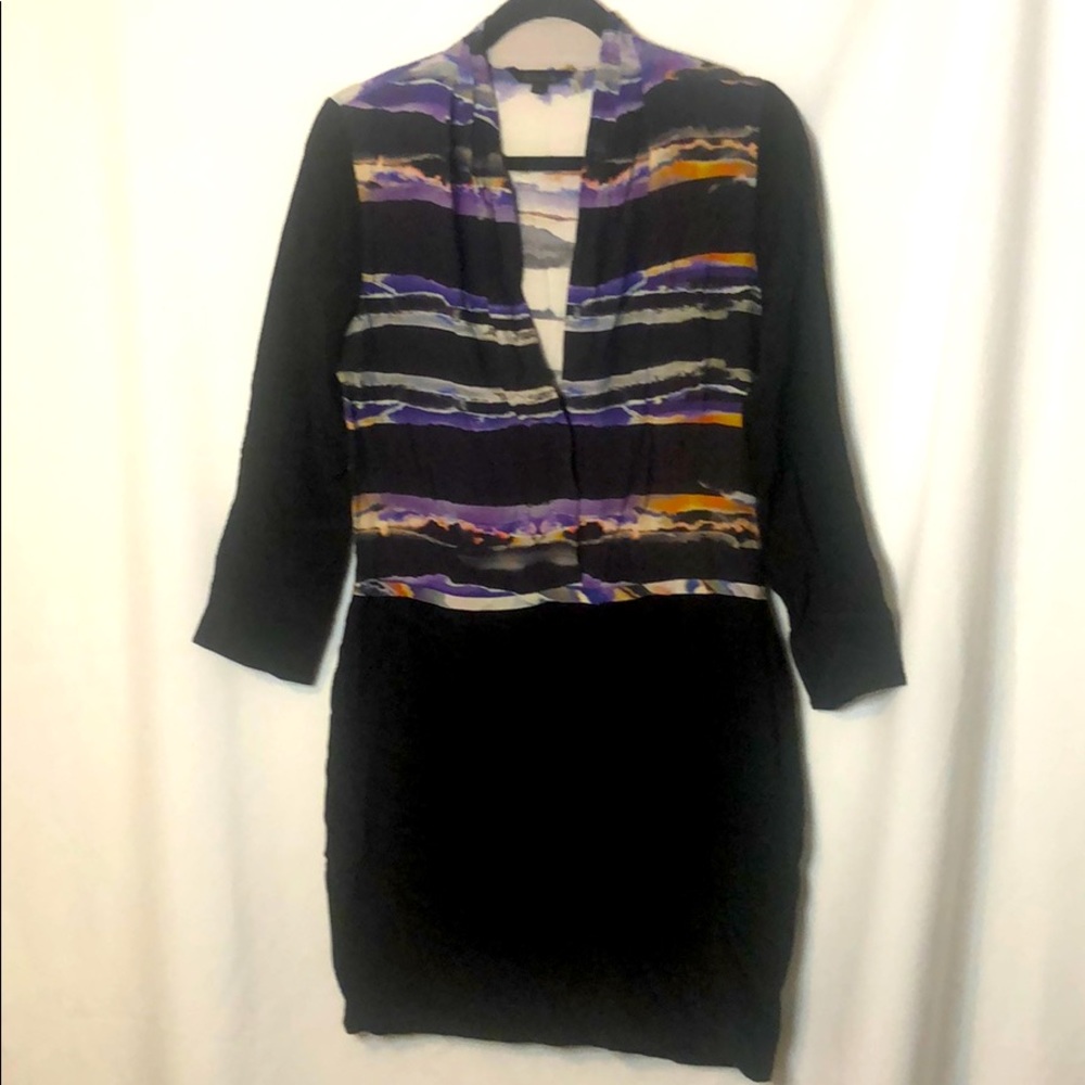 Babakul- Black bottom, top lines design dress